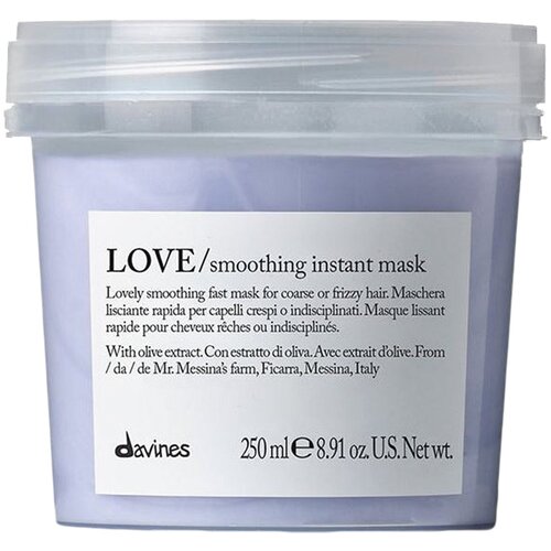 Davines Love smoothing instant mask Маска для разглаживания завитка, 250 мл davines essential haircare new love lovely smoothing shampoo шампунь для разглаживания завитка 250 мл