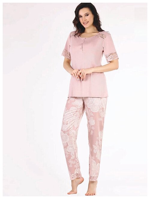 Reina №3411 пижама с брюками S розовый