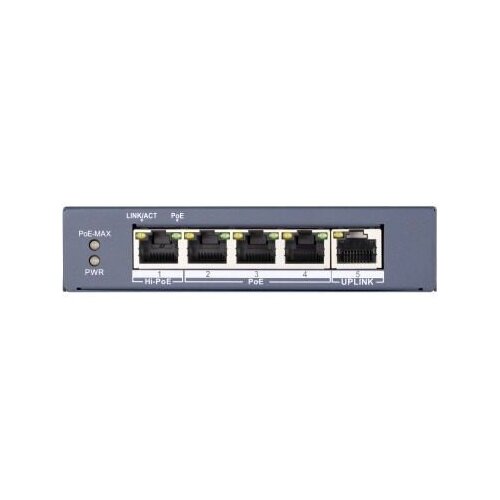 Коммутатор Hikvision DS-3E0505HP-E 5G 3PoE 60W неуправляемый 1185500₽