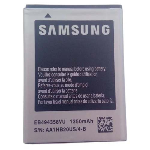 Аккумулятор Samsung EB494358VU для Samsung Ace GT-S5830/S5660/S5670/S7500 1350 мАч аккумулятор craftmann для samsung gt s5830i gt s5830 gt s6102 gt s6802 gt s5660 gt s5670 gt s7500 eb494358vu eb464358vu