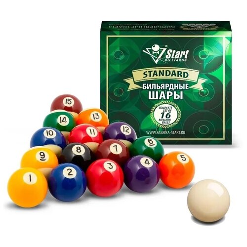 Комплект шаров для бильярда Start Billiards Standard 57,2 мм, пул