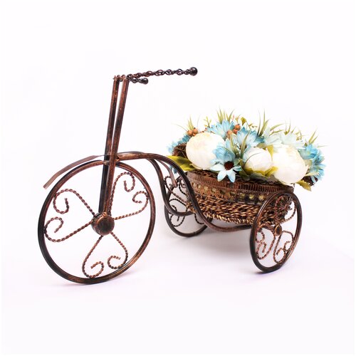 Цветочная композиция / цветы декоративные в кашпо / цветы для интерьера