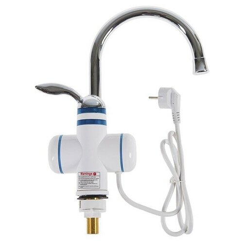 Кран-водонагреватель Luazon LHT-02, проточный, 3 кВт, 220 В, белый кран мгновенного нагрева воды luazon lht 02 4104623