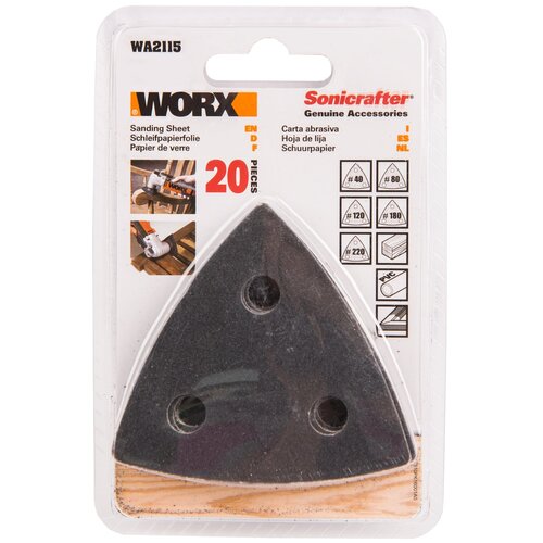 Шлифовальные листы WORX WA2115 (20шт)