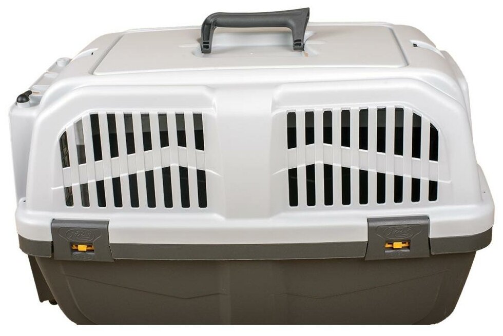 MPS переноска для собак и кошек SKUDO 3 60х41х40h см с металлической дверцей с замком серая - фотография № 20