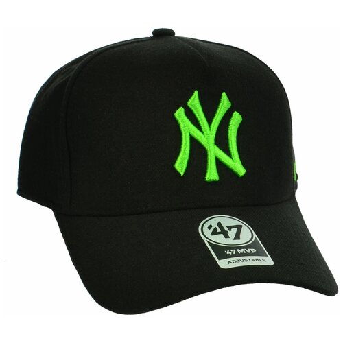 Бейсболка классическая с изогнутым козырьком шерсть '47 MVP DT SNAPBACK New York B-MPDTP17WBP (OS черно-зеленый)