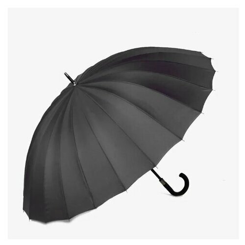 Зонт-трость Noname, полуавтомат, купол 130 см, чехол в комплекте, черный