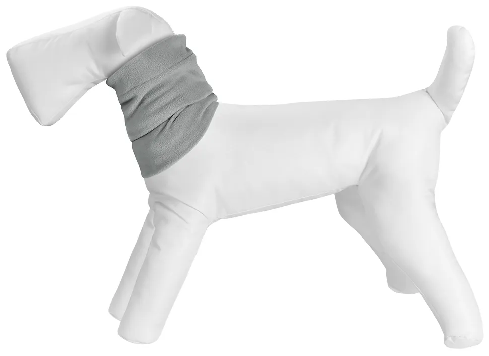 Tappi Снуд Мюнтер для собак, из флиса, серый, размер S (обхват шеи 24-34 см) - фотография № 2