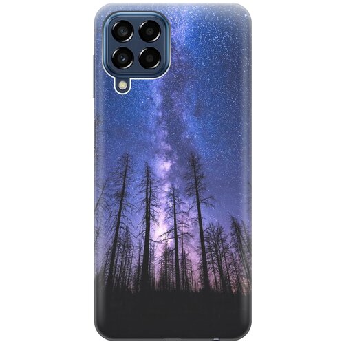 Силиконовый чехол Ночной лес и звездное небо на Samsung Galaxy M33 5G / Самсунг М33 5г силиконовый чехол ночной лес и звездное небо на samsung galaxy m33 5g самсунг м33 5г