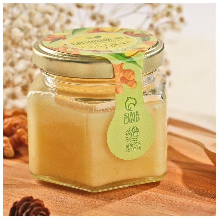 Доброе здоровье Кремовый мёд «Имбирь», с имбирем, 120 г. - фотография № 3