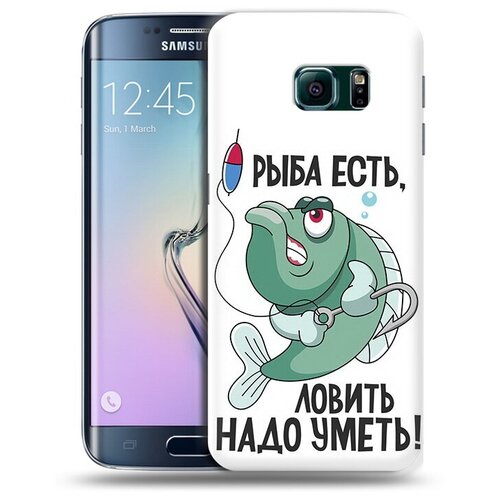 чехол mypads рыба есть ловить надо уметь для samsung galaxy xcover pro 1 задняя панель накладка бампер Чехол задняя-панель-накладка-бампер MyPads Рыба есть , ловить надо уметь для Samsung Galaxy S6 Edge противоударный