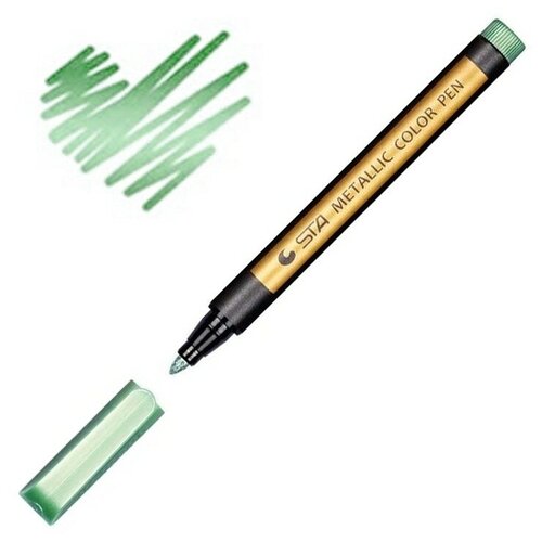 Металлизированный маркер для создания эффектов, 1 шт, цвет: зеленый (Green), Epoxy Master металлизированные маркеры для создания эффектов gold 1 шт epoxy master