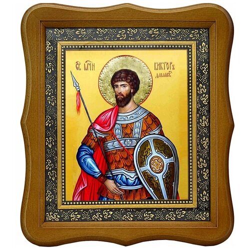 мученик виктор дамасский икона на доске 13 16 5 см Виктор Дамасский мученик. Икона на холсте.