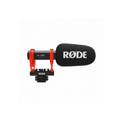 Легкий накамерный USB-микрофон-пушка. Диаграмма направленности - суперкардиоида - RODE VideoMic GO II