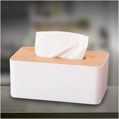 Салфетница с плотной крышкой, белая