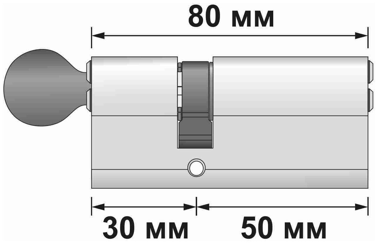 Личинка замка (цилиндр) Vantage PC 80(30Cx50) SN к/в - фотография № 3