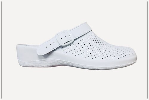 Изображение товара Сабо Floare, женские, белые, кожа, литьевая подошва, размер 38