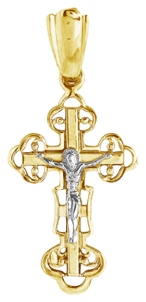Крестик Топаз, золото, 585 проба