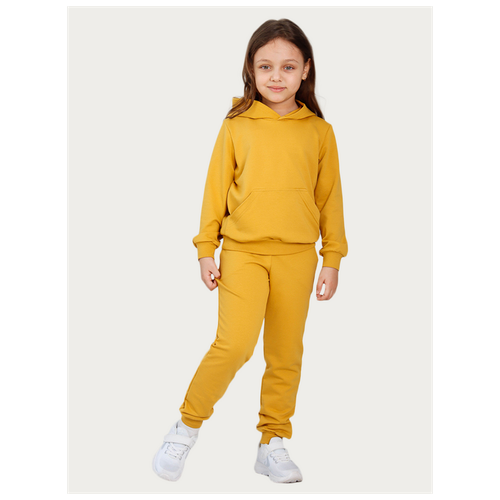фото Комплект одежды натали, худи и брюки, размер 30, желтый