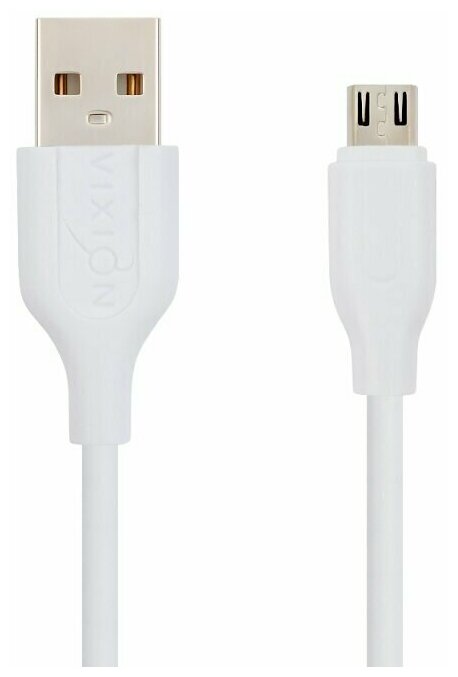 Кабель USB VIXION (K2) microUSB (2м) (белый)