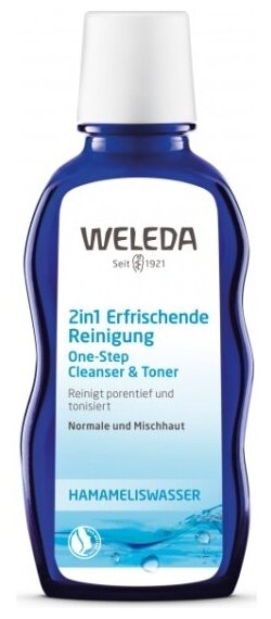 Очищающее средство 2 в 1 WELEDA для нормальной и смешанной кожи, освежающее, 100 мл