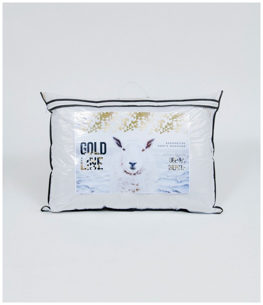 Подушка стеганая SELENA GOLD LINE 50х70 см, микрофибра, овечья шерсть - фотография № 7