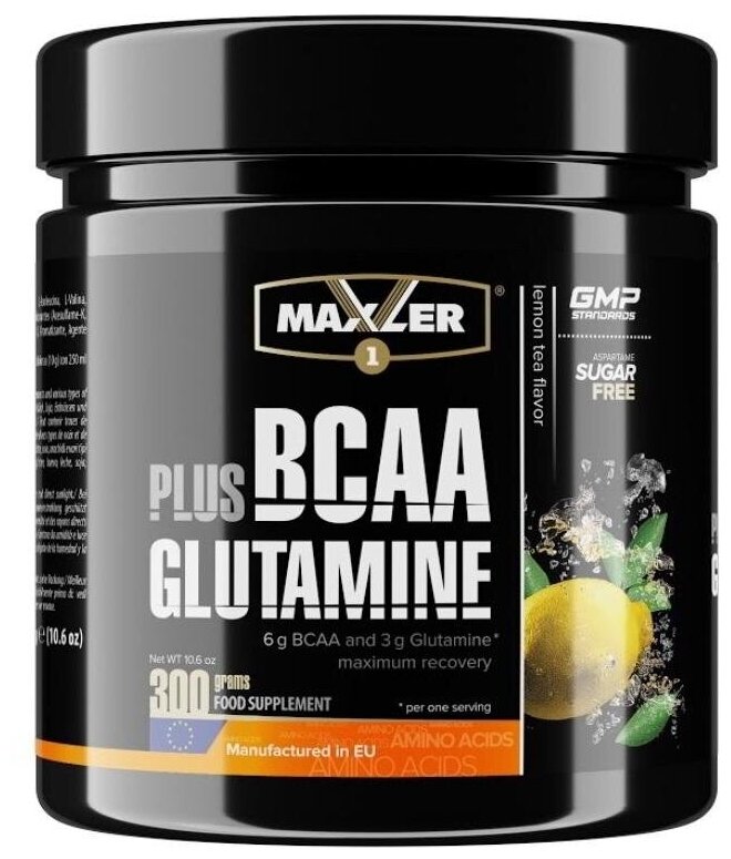 Maxler BCAA + Glutamine 300 гр (Maxler) Лимонный чай