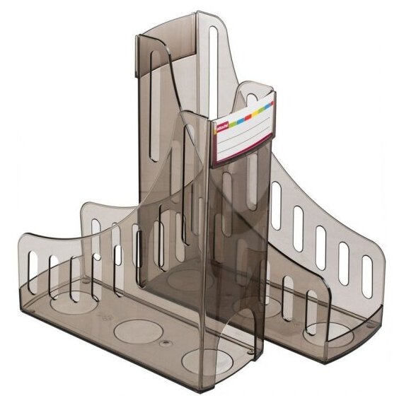 Вертикальный накопитель Attache 100мм тонировано-черный 2 шт/упк