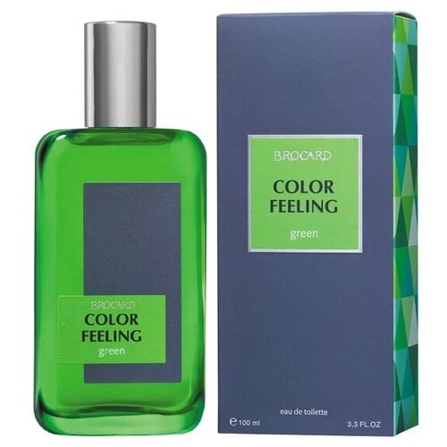 Мужская туалетная вода Brocard Сolor Feeling Green, 100 мл brocard color feeling yellow жен 100 мл edt