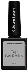 TNL, Calcium Strong Top - топ для гель-лака с кальцием и микрочастицами стекловолокна, 10 мл