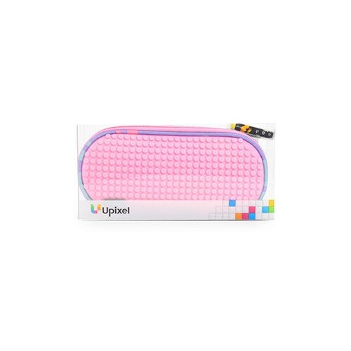 Upixel Пенал Super class WY-B012 (силикон/искусственная кожа), розовый creative pencil bag canvas korea large capacity pencil case student female simple pencil case pencil bag