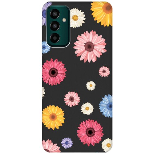 Матовый чехол Gerberas для Samsung Galaxy M13 / Самсунг М13 с 3D эффектом черный матовый чехол fear для samsung galaxy m13 самсунг м13 с 3d эффектом красный