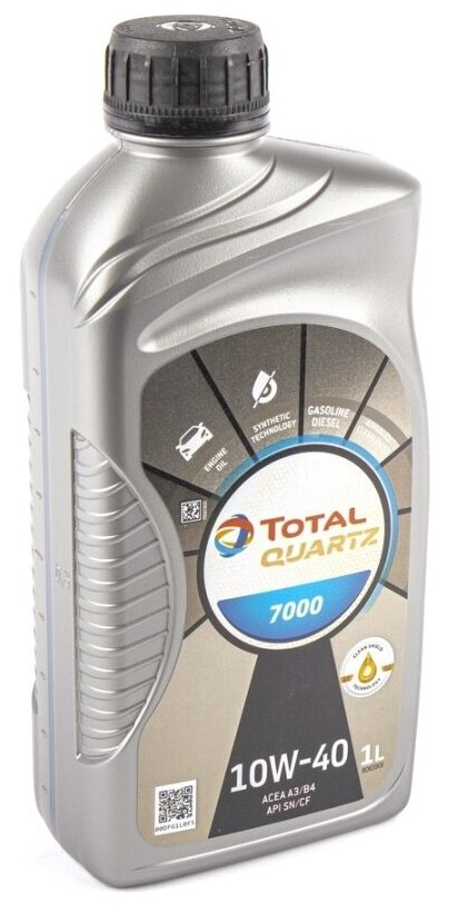 Масло моторное TOTAL Quartz Diesel 7000 10W-40 1L TotalEnergies 11030301