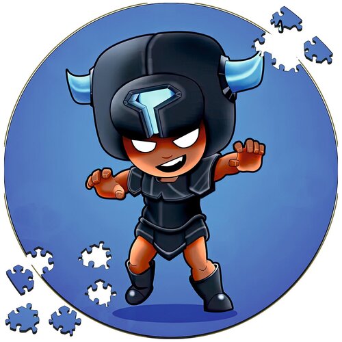 Деревянный пазл - картина на стену Бравл Старс Нита Brawl Stars Nita 169 деталей 30х30см