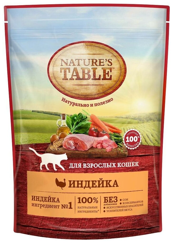 Сухой корм Nature’s Table™ для взрослых кошек, Индейка, 1,1кг - фотография № 18