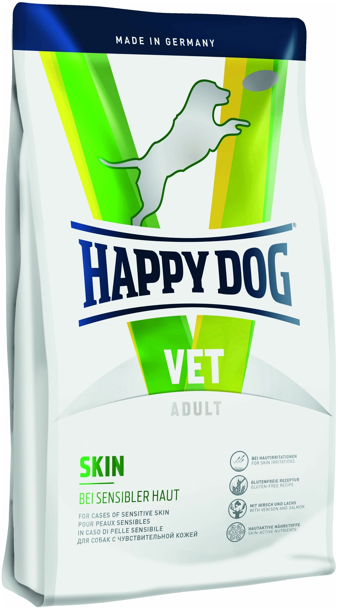 Сухой корм Happy Dog Vet Skin Ветеринарная диета для любых собак, при чувствительной коже 4кг