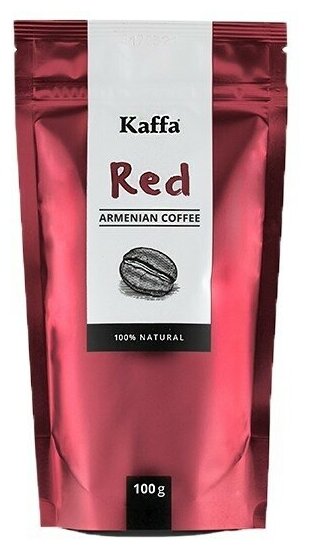 Кофе молотый натуральный 100 гр KAFFA Премиум Red среднеобжаренный, крепкий, отборные сорта робусты, для турки, чашки, эспрессо - фотография № 1