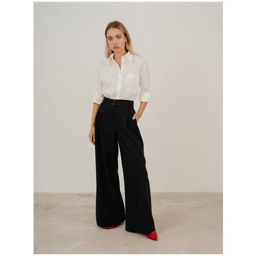 фото Женские брюки модный дом виктории тишиной, келли черные 114-22-1, размер 54