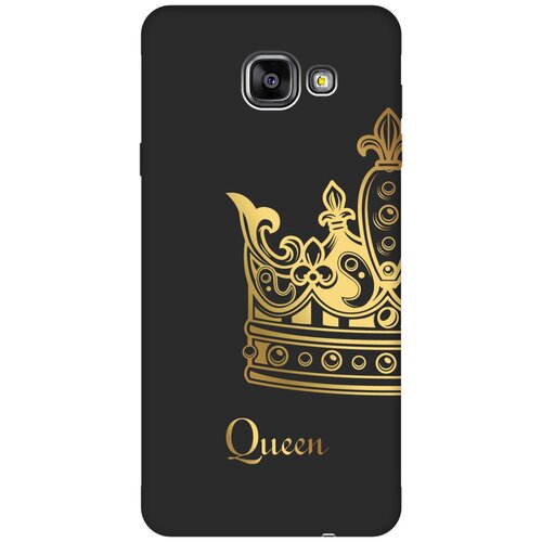 Матовый чехол True Queen для Samsung Galaxy A7 (2016) / Самсунг А7 2016 с 3D эффектом черный матовый чехол unicorns and candies для samsung galaxy a7 2016 самсунг а7 2016 с 3d эффектом черный