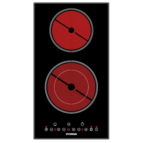 Электрическая варочная поверхность Hyundai HHE 3285 BG 30 см с расширением зоны нагрева и блокировкой управления 999000₽