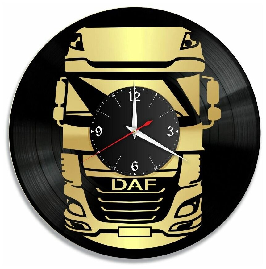Часы из винила Redlaser "DAF, ДАФ, грузовой автомобиль" VW-10810-1