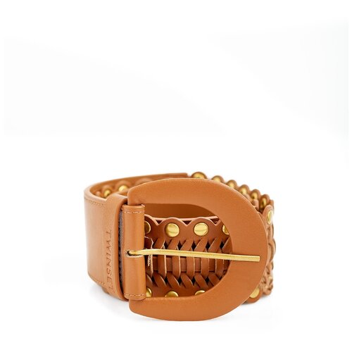 фото Ремень женский с декоративным плетением twinset ru 80 / eu 80 / s