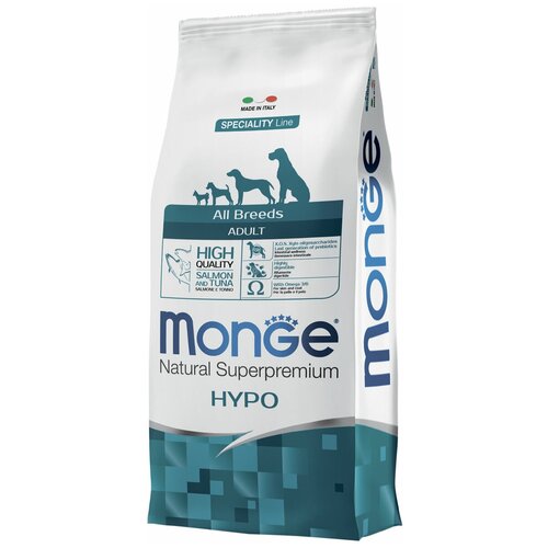 MONGE SPECIALITY DOG HYPO SALMON для взрослых собак всех пород при аллергии с лососем и тунцом (2,5 кг)