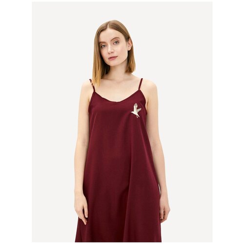 Платье Комбинация Габардин Бордовое Чайка / Берегите птиц