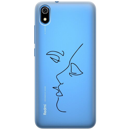 Силиконовый чехол с принтом Faces для Xiaomi Redmi 7A / Сяоми Редми 7А силиконовый чехол с принтом magic paint для xiaomi redmi 7a сяоми редми 7а