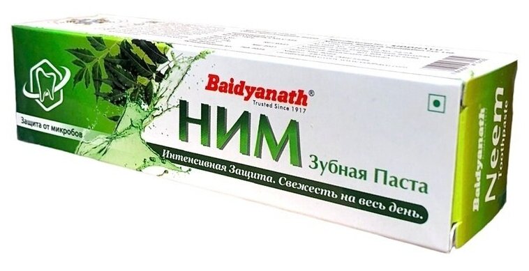 Зубная паста Ним Toothpaste Neem Baidyanath 100г