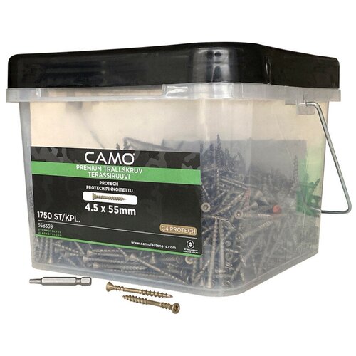 Саморезы Camo 55*4,5мм C4 T20 1750шт PREMIUM DECKING SCREW PROTECH , углеродистая сталь, полимерное покрытие