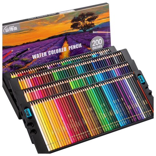 Акварельные карандаши цветные художественные профессиональные 200 цветов