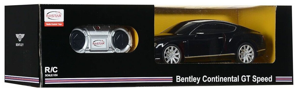 Автомобиль радиоуправляемый Rastar Bentley Continental GT speed черный - фото №4