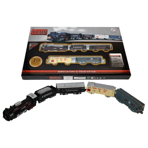 Next Железная дорога Локотив + 5 вагонов на батарейках 19026C с 3 лет